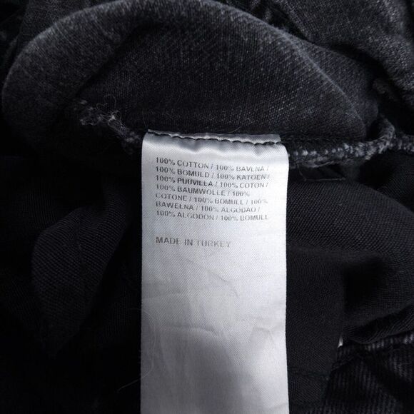 FREE PEOPLE The Ragged Priest Trip Skater Jeans 90s Wide Baggy Y2k Black Denim - Picture 7 of 7